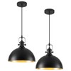LWWHQ Black Pendant Lights Kitchen Island 2 Pack, Farmhouse Kitchen