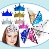 TAMUNI 18 PCS Princess Peach Crown Foam Tiaras, Sparkle and