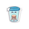 (3pcs) Small Stool Sample Funny Vinyl Waterproof Sticker for Lab