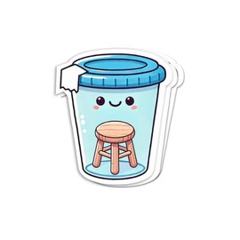 (3pcs) Small Stool Sample Funny Vinyl Waterproof Sticker for Lab Scientists - Nurses - Nursing Students - Medical Lab Techs Lab Week Gift CNA CMA - Perfect for Laptops Water Bottles Car