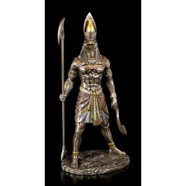 Unbekannt Standing Figurine Horus Warrior with Scepter | Decorative Figurine, Sculpture, Bronzed & Coloured, Series: Studio Collection, H 27 cm
