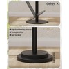 GUOHNHE Height Adjustable Drink Table, Vintage Round Indoor Metal Plant
