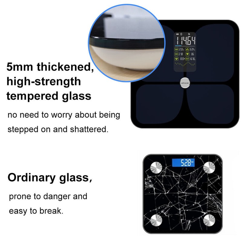 Wellue Lepulse Body Smart Scale w/ BMI Water Fat Muscle