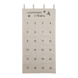 Amagogo Hanging Bag Christmas Advent Calendar 2023 Decorative Organizer Christmas Decoration 24 Pockets for Living Room Dorm, Beige