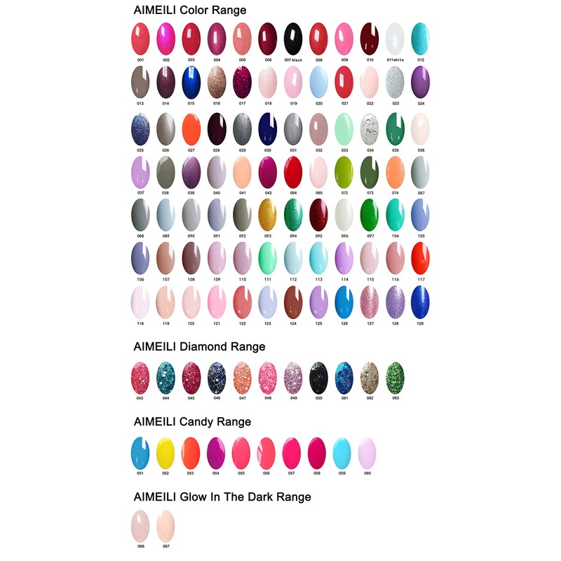 AIMEILI Soak Off U V LED Gel Nail Polish -