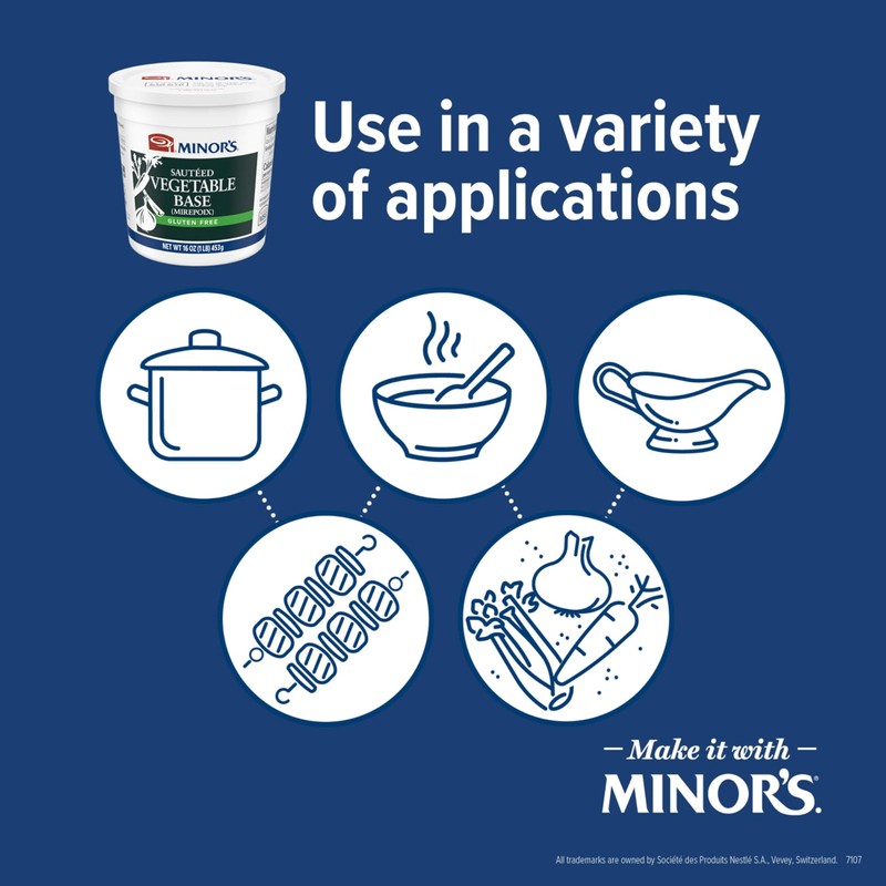 Minor's Sauteed Vegetable Base, Vegetarian, Great for Soup Broth and