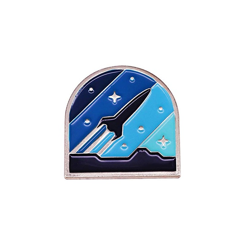 Space Shuttle Launch Metal Enamel Lapel Pin Badge