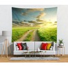 Loccor Fabric 6x4ft Sky Backdrop Summer Landscape Green Grass Road