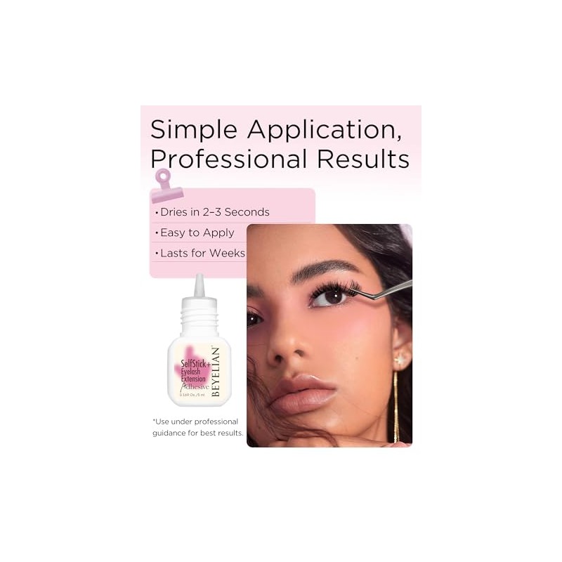BEYELIAN Sensitive Lash Cluster Glue,Strong Hold Eyelash Extension Black Glue
