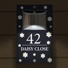 Custom Signs Solar Illuminated Modern Anthracite House Number Sign 24cm