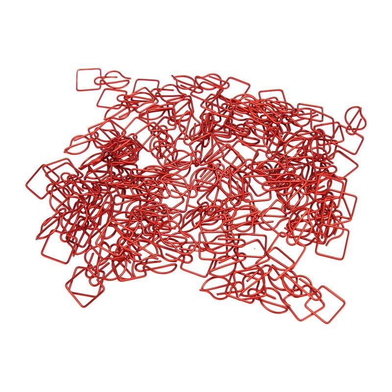 100pcs Paper Clips Prevent Slip Cute Candle Shaped Decorative Metal