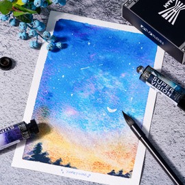 Paul Rubens Watercolour Paper 10.82 x 7.79 Inches, 100% Cotton, Cold Pressed, Acid Free, 20 Sheets/300 g, Ideal for Beginners, Professionals, Children