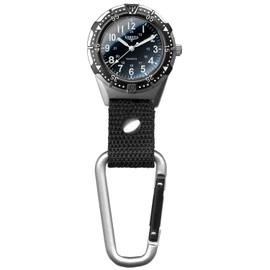 Dakota Watch Company Men's Aluminum Backpacker Clip Watch, Black (28446)