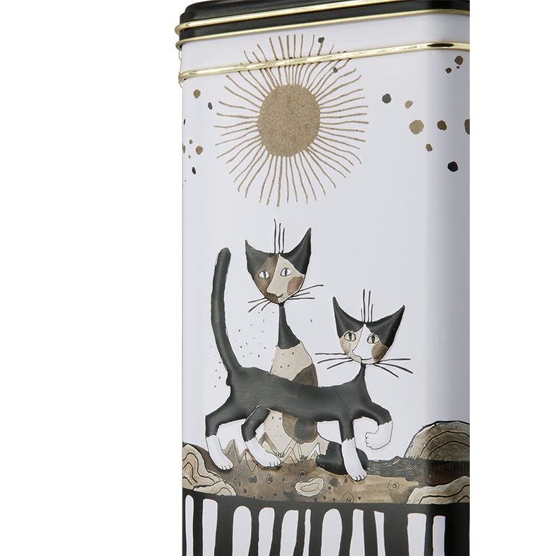 Fridolin Rosina Wachtmeister: Cats, Sepia Metal Storage Container with Lock