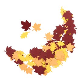 Hohopeti 100Pcs Thanksgiving Maple Leaves Confetti for Festive Table Decorations for Thanksgiving Celebrations and Birthday Parties Lightweight Scatter Confetti