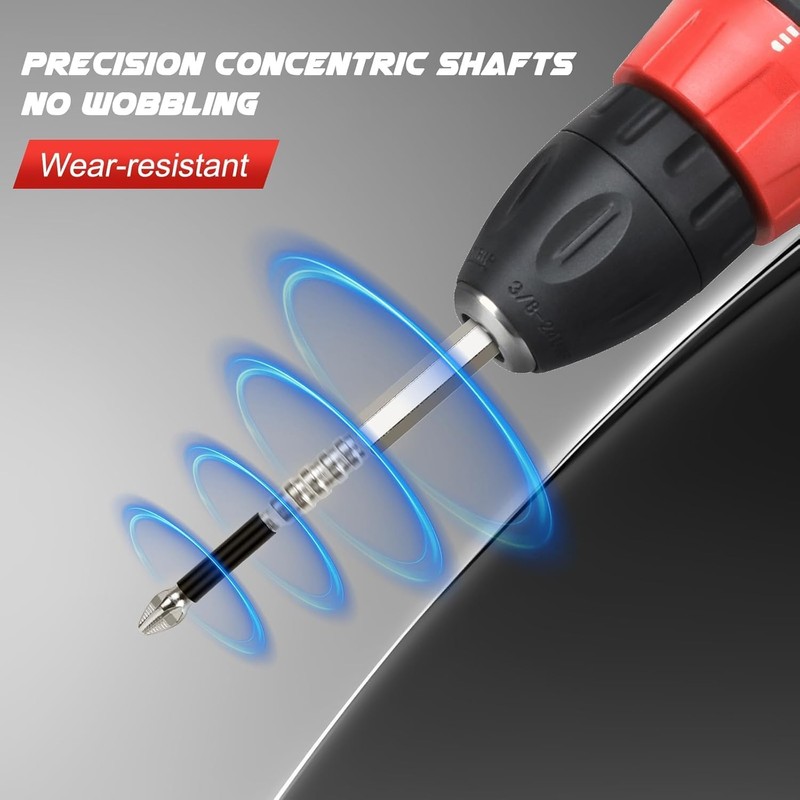 6 Piece Magnetic Screwdriver Bit Set - Extra Strong Magnetized