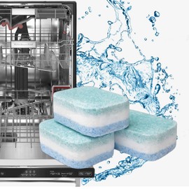 Klarfschar Dishwasher Cleaner and Deodorizer Tablets. 18 Dishwasher Cleaner Tablets Helps Remove Limescale and Odor,For All Machines Including Heavy Duty And Septic.