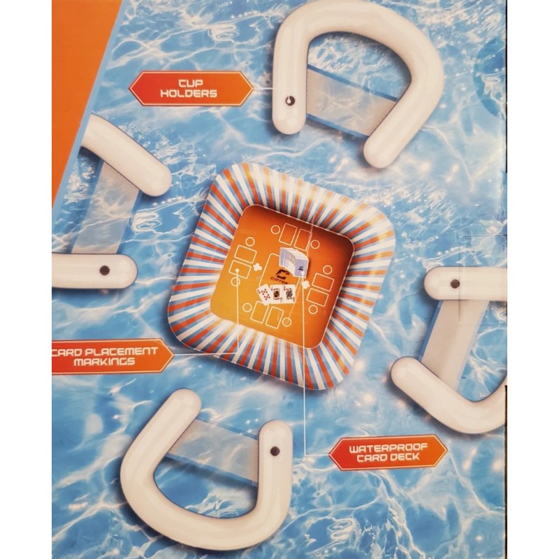 Cipton Floating Inflatable Card Table Set with Seats