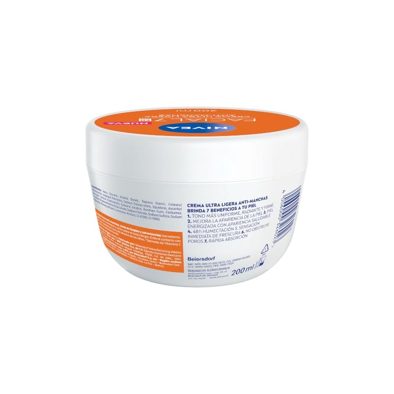 NIVEA Cuidado Facial 7en1 Anti-Manchas con Vitamina C 200ML