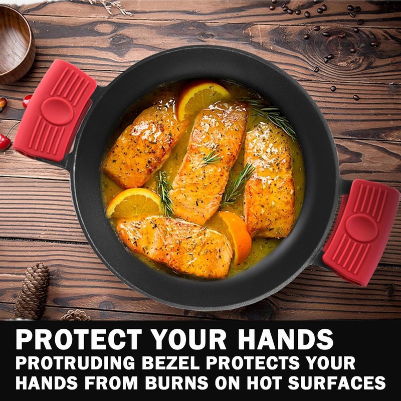 2 Pairs Silicone Assist Hot Handle Holder, Heat Resistant Potholder