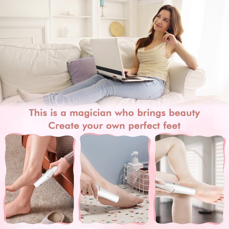 Electric Foot File and Callus Remover,Professional Pedicure Tools for Dry,