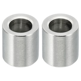 PATIKIL M10 Stainless Steel Spacer, 2 Pieces Metal Spacer Stainless Steel 10.2mm ID x 16mm OD x 16mm L Standoff Round for 3/8" M10 Screw Bolt