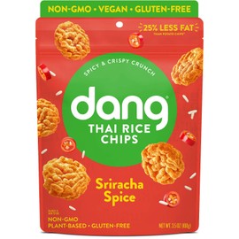 Dang Thai Rice Chips | Sriracha Spice | Gluten Free, Soy Free & Preservative Free Rice Crisps, Healthy Snacks Made with Whole Foods (3.5 Ounce (Pack of 6))