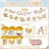 A New Chapter Begins Banner Floral Book Hanging Swirls Baby