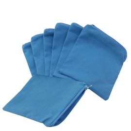 XGNG 6pcs Silver Zipper Storage Bag Velvet Jewelry Bag Dustproof Anti-tarnish Jewelry Protection Bag