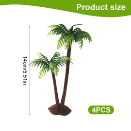 AYVRUOP Palm Miniature Palm Trees Plastic Model Tree Coconut Landscape Model Trees for Model Railway Rainforest Architecture Diorama DIY Dollhouse Fairy Gardens Decor Decoration Palm Trees Decoration,