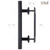 S&Z TOPHAND® 48in x 84in MDF Deep Gray Barn Door,