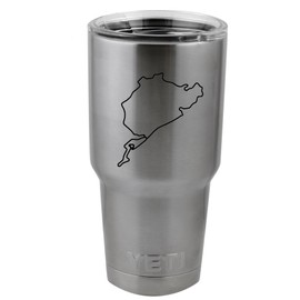 Nürburgring Track Map Decal F1 Auto Racing Vinyl Sticker Decal for Yeti Mug Cup Thermos Pint Glass (4" Wide - Decal ONLY, NO Cup)