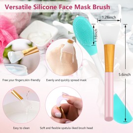Exfoliante facial de silicona Yokilly YK-026 – Kit de 6 cepillos para labios, mascarilla y limpieza