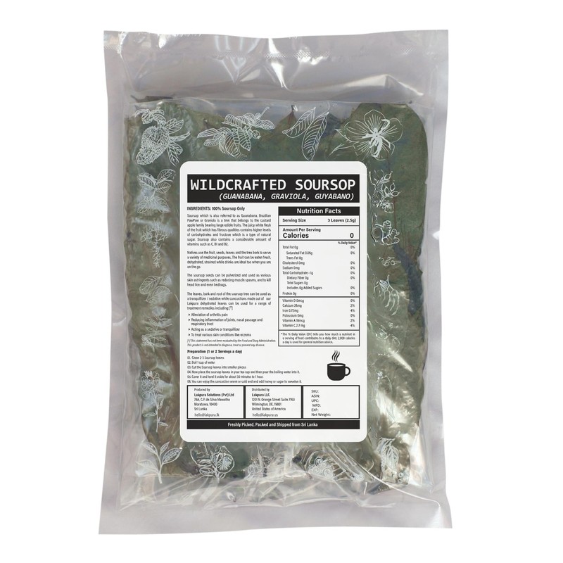 Hojas Guanabana (Soursop - Graviola - Guyabano Leaves) 3.6 oz