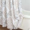 BESTRIPES Extra Wide Fabric Shower Curtain, White Beige Gray Boho