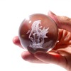 vskikris 2.36in 3D Dragon Crystal Ball with Stand -3D Laser