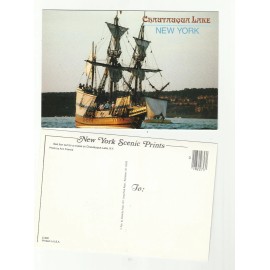 Lot Of 5- Sea Lion Pirate ship Postcards Scenic Chautauqua Lake, NY "Cruise"