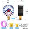 MEANLIN MEASURE 0-160Psi Thermal Pressure Gauge,0-250℉ 1/4" NPT 2.5" FACE