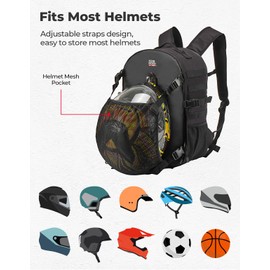 KEMIMOTO Motorcycle Backpack for Helmets, 27-35L Expandable Waterproof Bag with Hidden Net & Large Capacity Storage Compartment