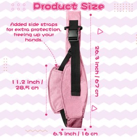 GoaePode Baby Carrier with Side Support Straps, Hands Free Adjustable Toddler Sling Carrier, Portable Infant Wrap Carrier with Cushioned Shoulder Straps, Ergonomic M-Shape Leg Support (Pink)