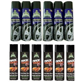 Set of 6 Magic Touch Wax and 6 Untouchable Wet Tire Shine Cristal Products