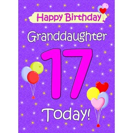 Granddaughter 17th Birthday Card (Lilac)