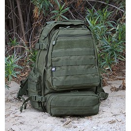 LAPG Operator Tactical Backpack, Adjustable Outdoor Operation Backpack with MOLLE System, Hiking Knapsack - OD Green