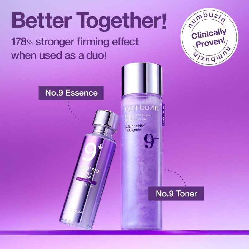numbuzin No.9 NAD+ PDRN Glow Boosting Toner 150ml - numbuzin