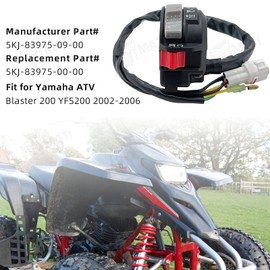M MATI Left Handlebar Control Engine Run Off Headlight Switch for Yamaha Blaster 200 YFS200 2002-2006 5KJ-83975-09-00