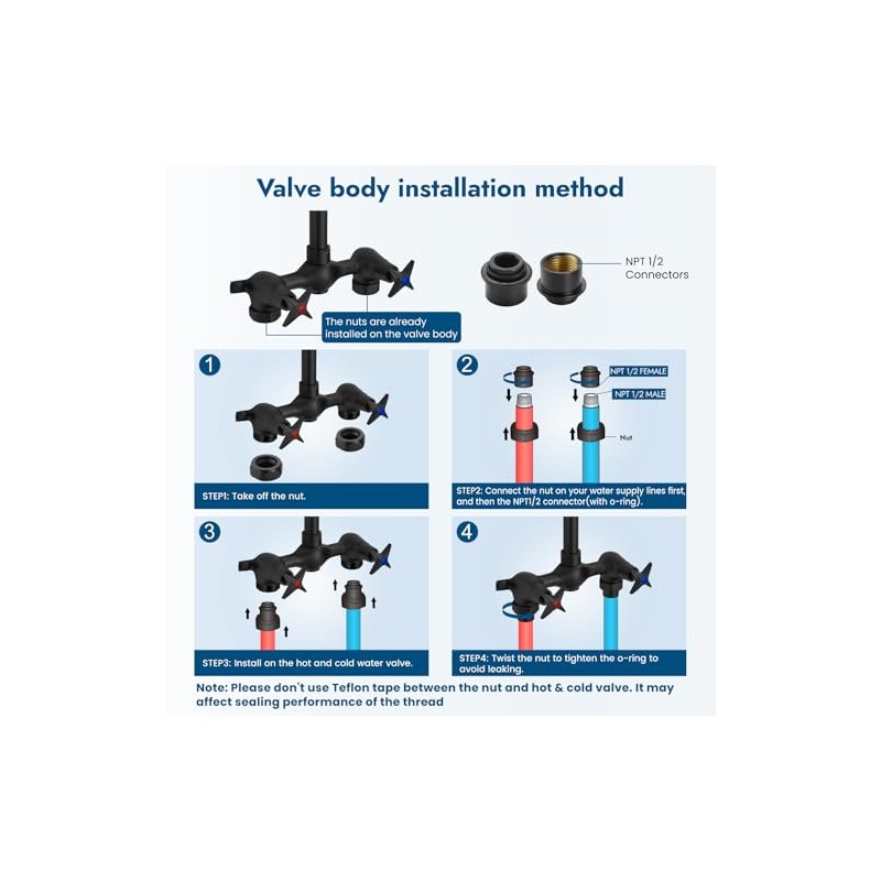 Wall Mounted Outdoor Shower System Matte Black 6" Square Rainfall