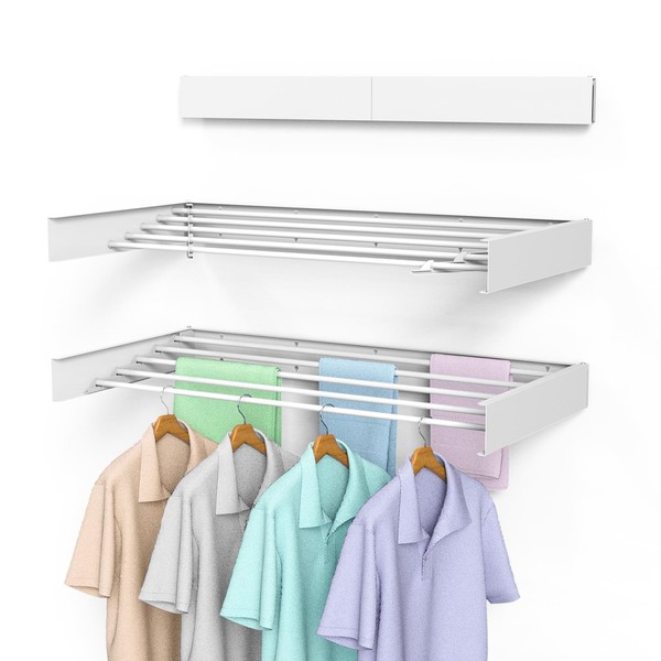 Laundry Drying Rack Collapsible, Wall Mounted Drying Rack, Clothes Drying