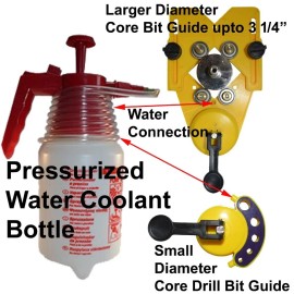 The Amazing Tile And Glass Cutter Diamond Hole Saw Drill Guide Set + Water Feed System Keep Bits Straight and Cool