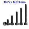 30 Pcs M3-0.5 x 4mm Hex Socket Head Cap Screws,