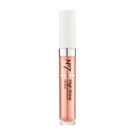 No7 High Shine Lip Gloss - Pink Latte - Moisturizing, High-Shine Lip Gloss with Jojoba Oil for Lips - Hydrating, Longwear Lip Makeup - Non-Sticky Formula (8ml)